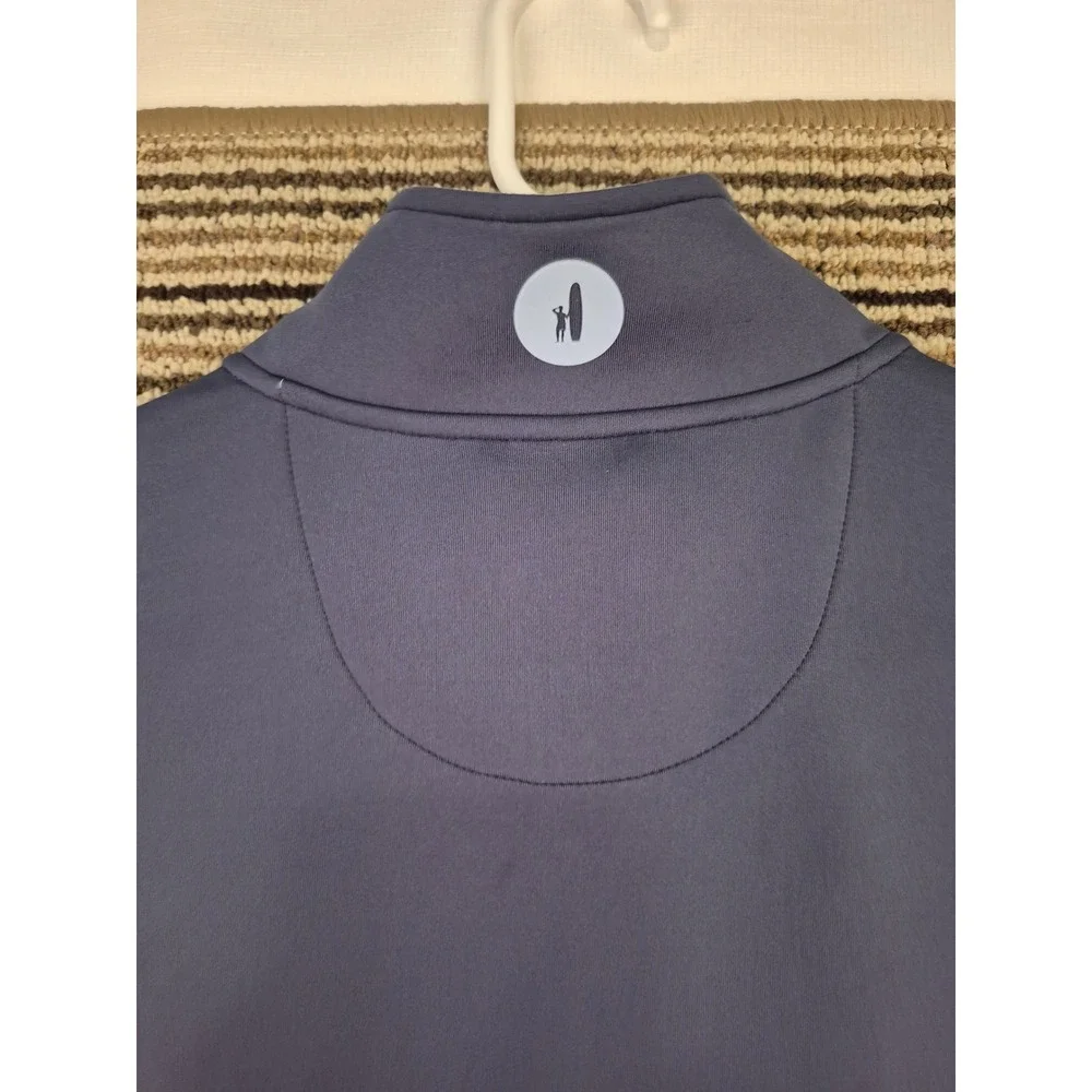 Johnnie-O Mens Navy Blue Quarter Zip Golf Vest Performance W Logo Size Medium‎